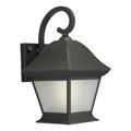 Forte One Light Royal Bronze Frosted Seeded Panels Glass Wall Lantern 10000-01-14